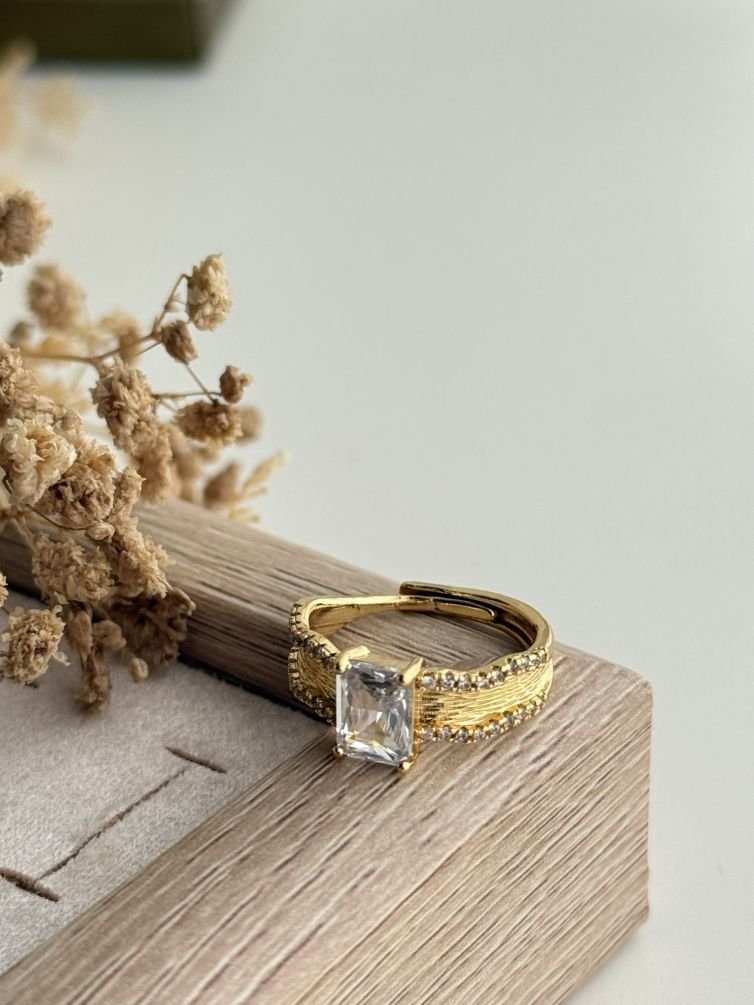 Celestia Square Halo Ring