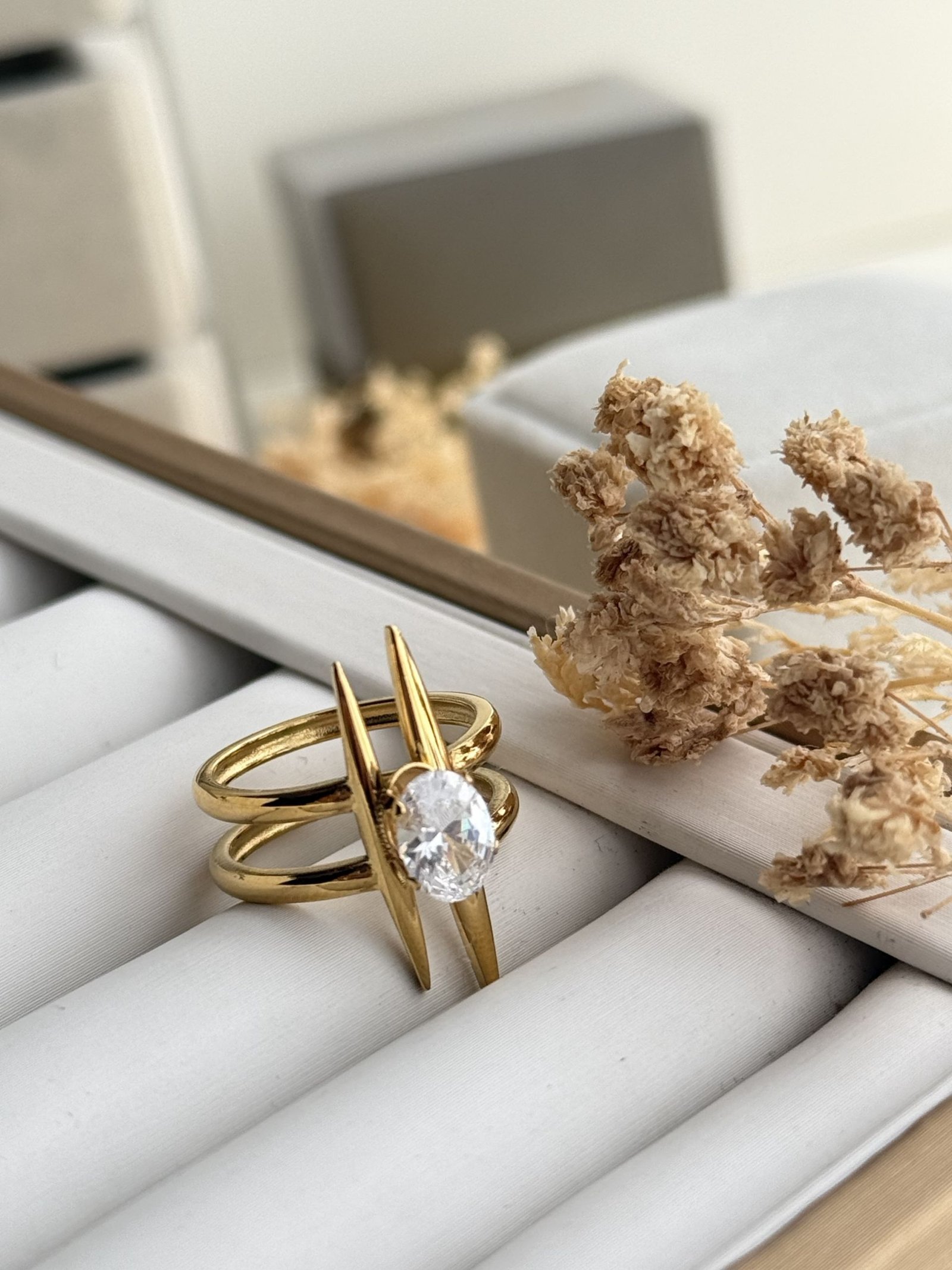 Lunara Prism Bar Ring