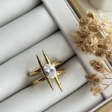 Lunara Prism Bar Ring