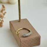 Radiant Curve Pavé Adjustable Ring