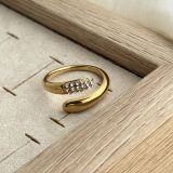 Luna Curve Pavé Adjustable Ring