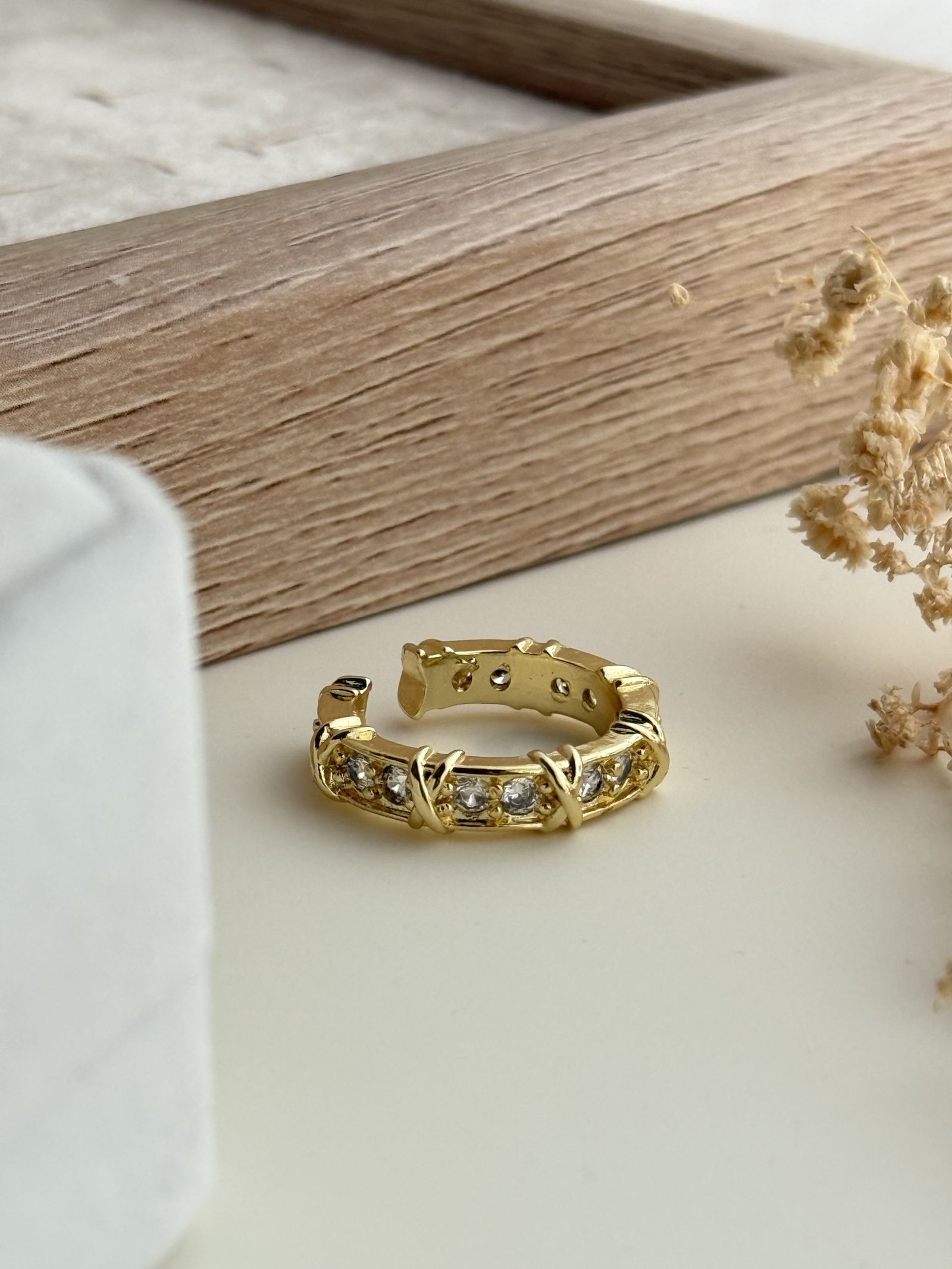 Aurelia Crossline Adjustable Ring