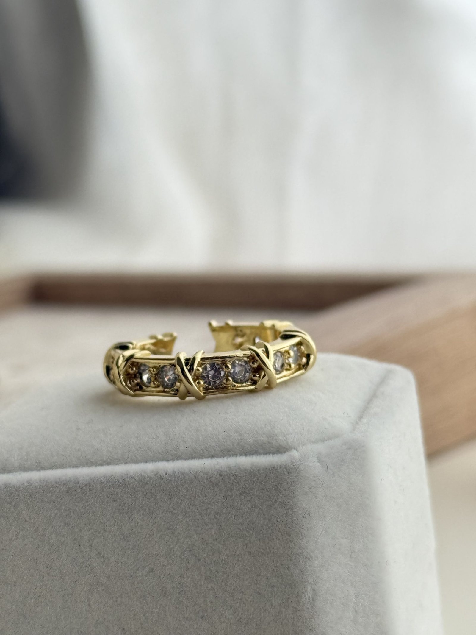 Aurelia Crossline Adjustable Ring