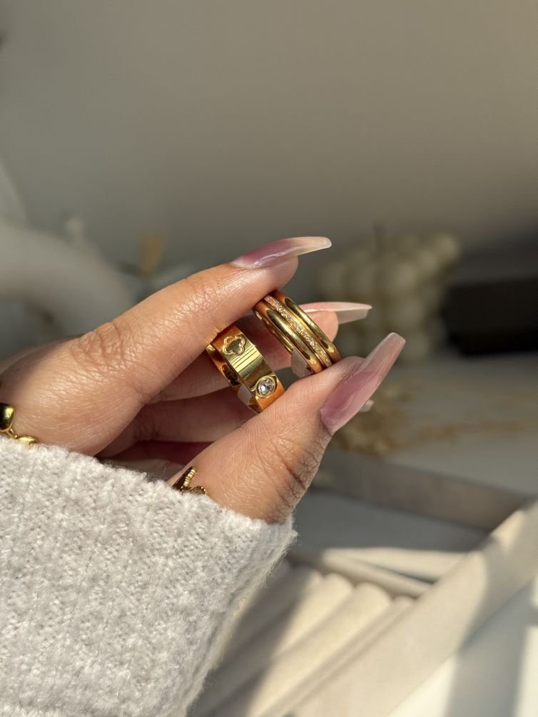 Trio Aura Stacking Ring Set