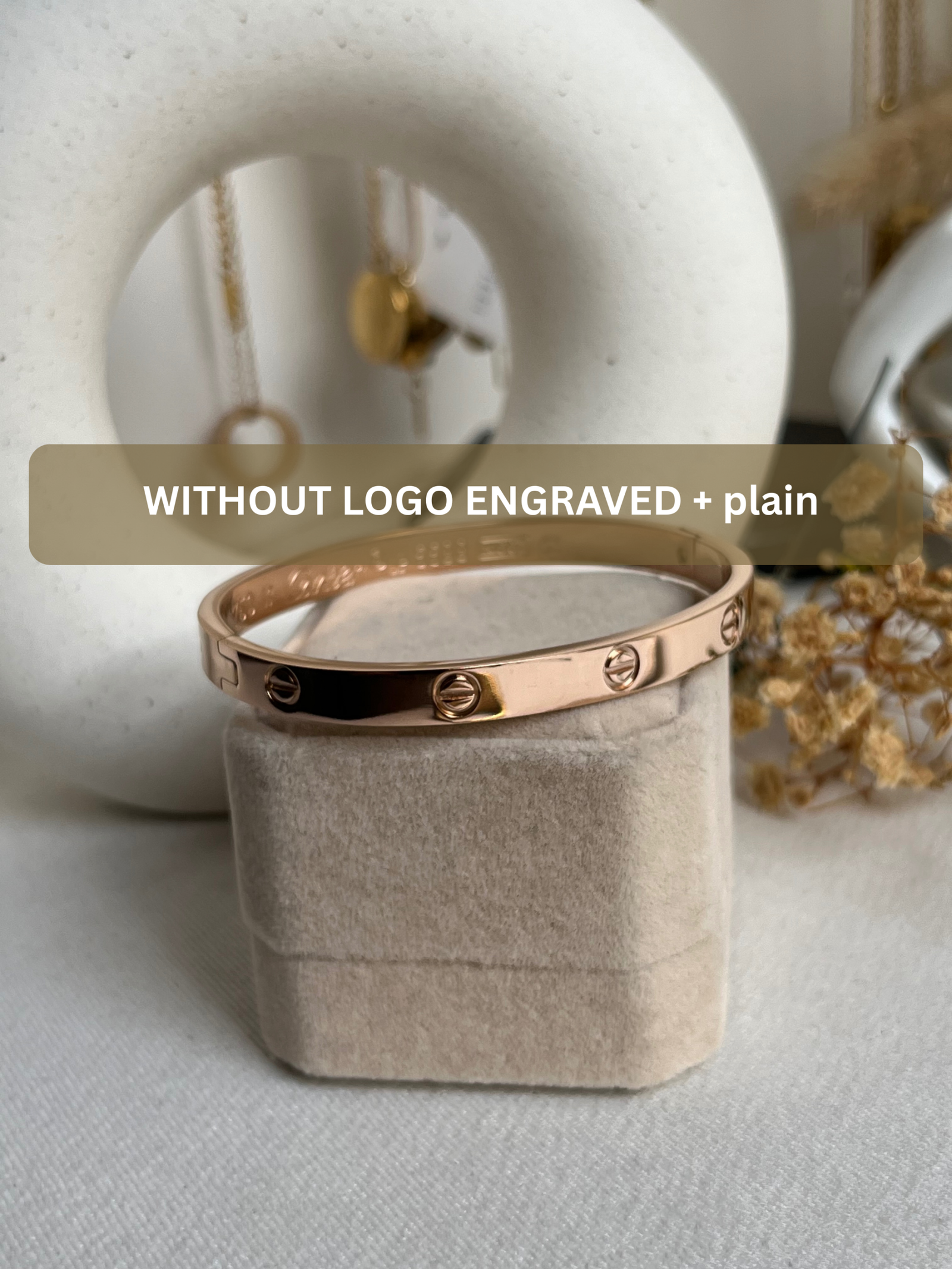Without Logo Cartier Plain Screw Cuff