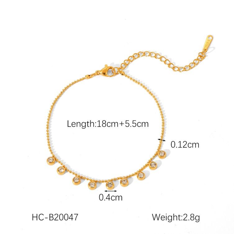 Solenne Crystal Chain Bracelet
