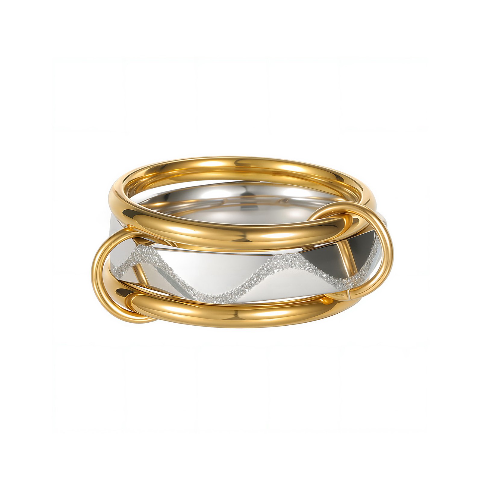 Argent Wave Layer Ring