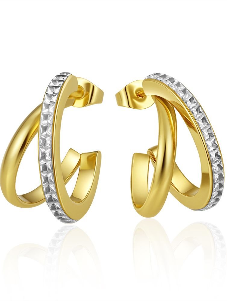 Arlisse Dual Tone Hoops