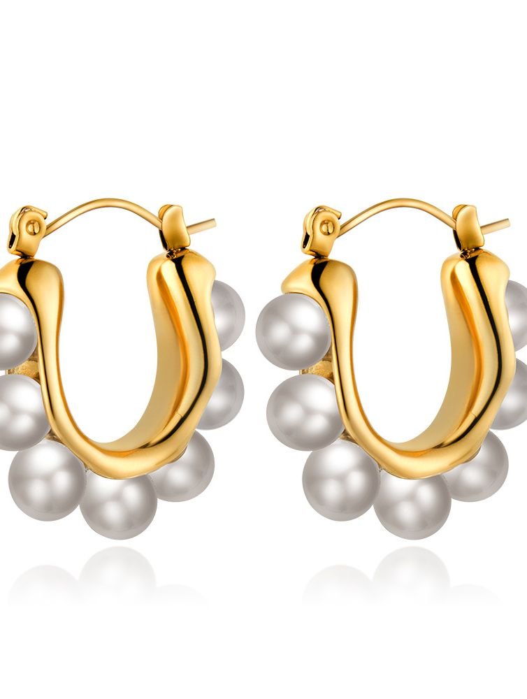 Elira Pearl Hoops