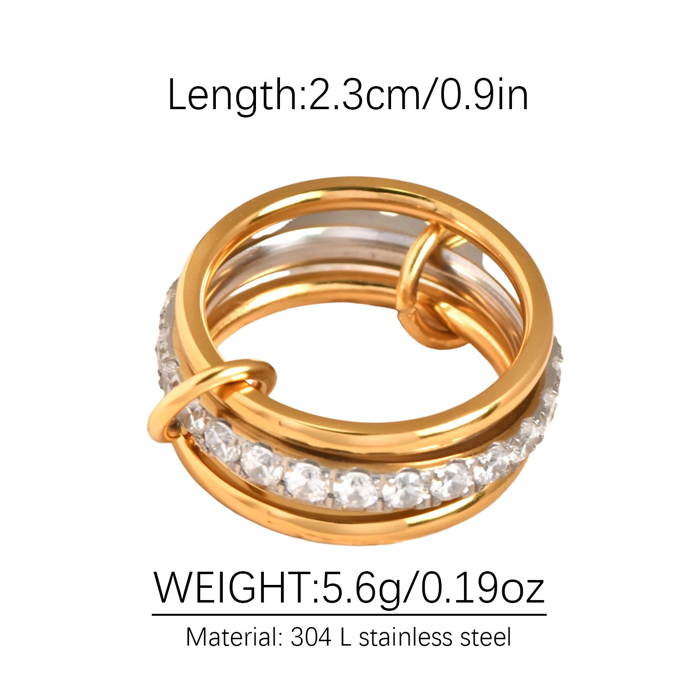 Aureline Triple Loop Ring