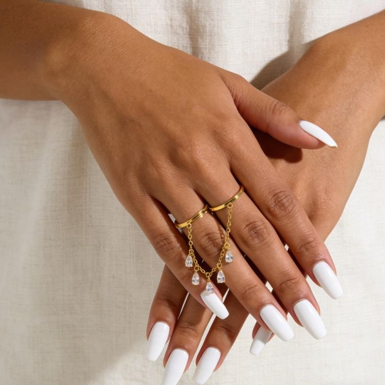 Elara Chain Crystal Ring