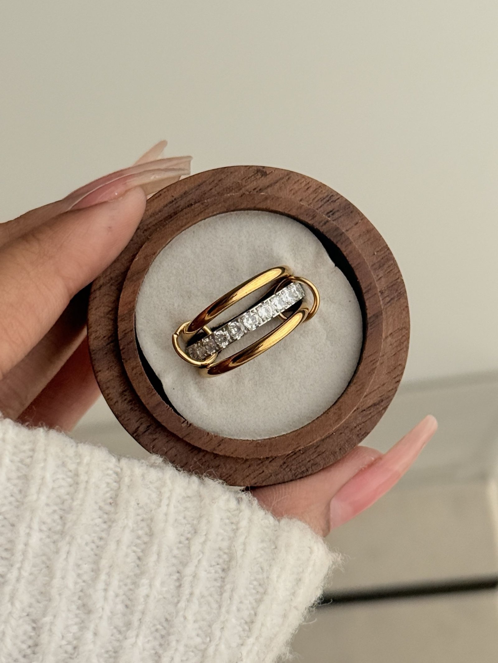 Aureline Triple Loop Ring