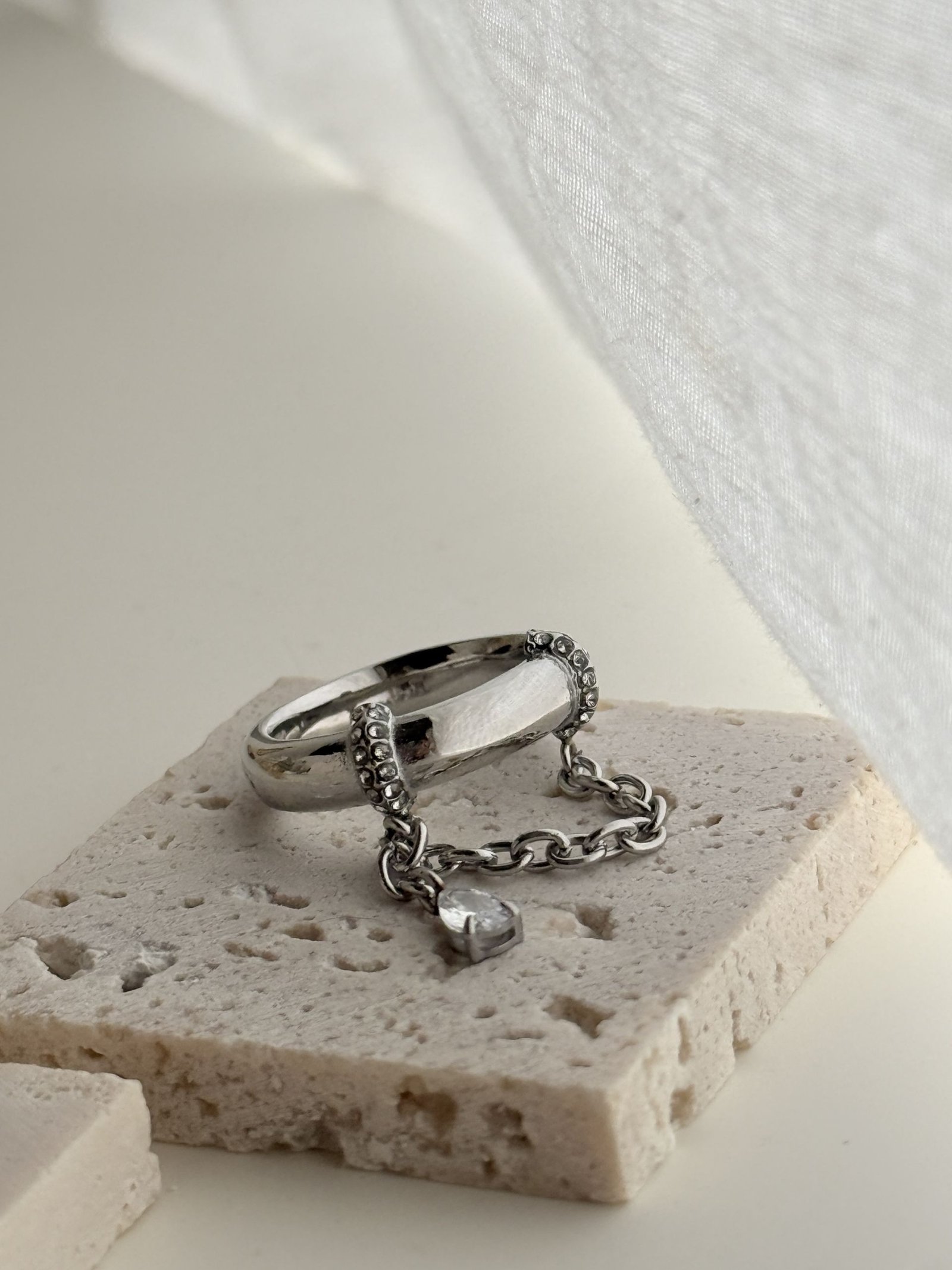 Celestine Chain Ring