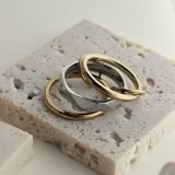 Argent Wave Layer Ring