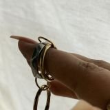 Argent Wave Layer Ring