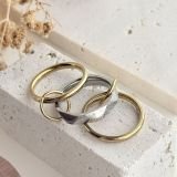 Argent Wave Layer Ring