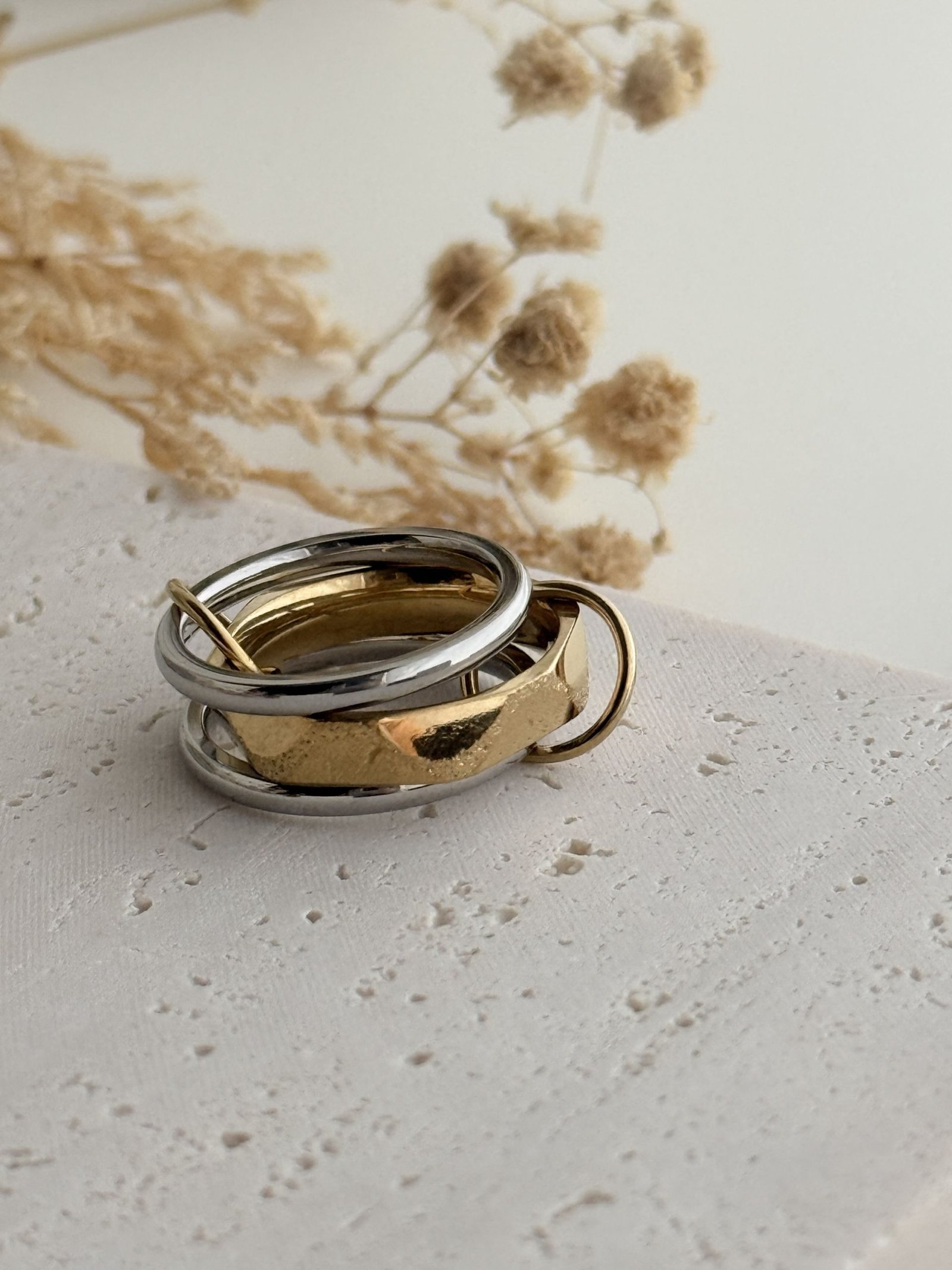 Aureline Three-Layer Ring