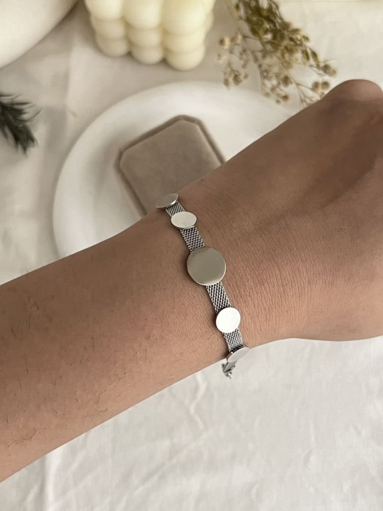 Celeste Mesh Disc Bracelet