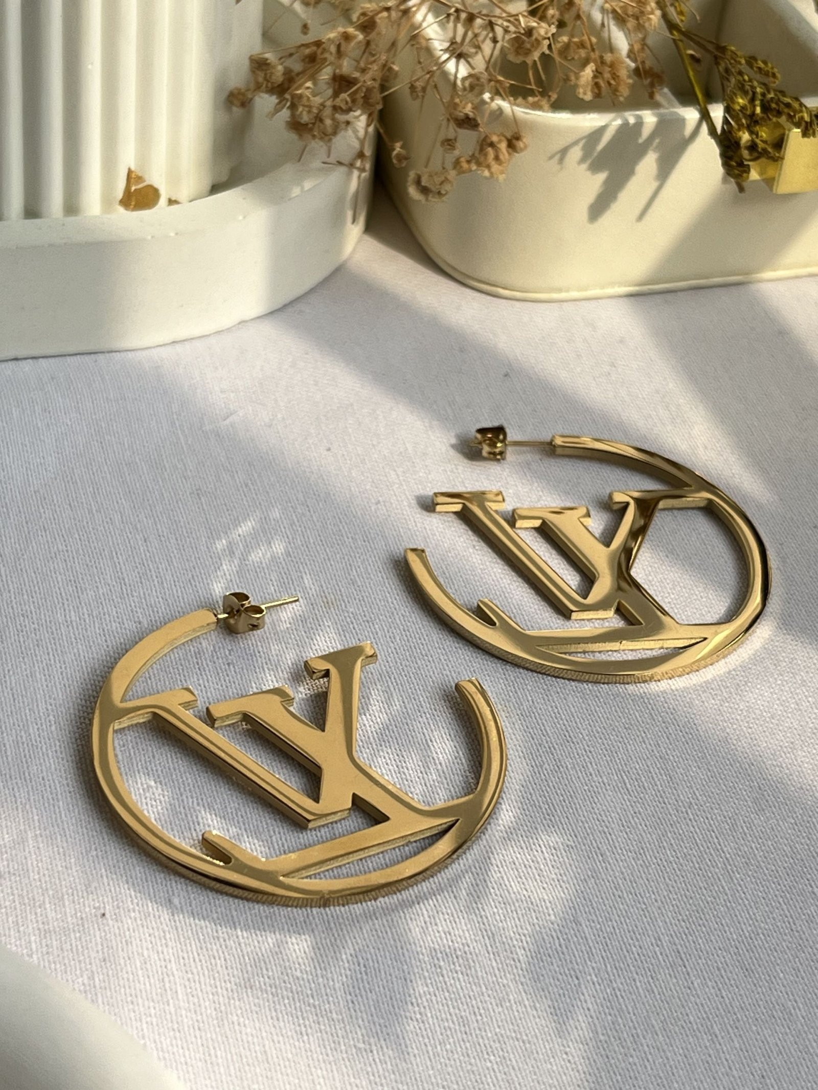 Monarque Emblem Hoop Earrings