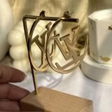 Monarque Emblem Hoop Earrings