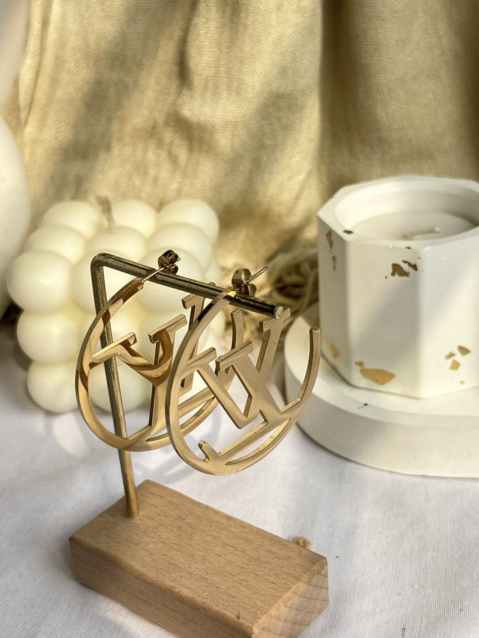 Monarque Emblem Hoop Earrings