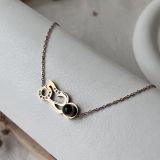 Celestine Noir Charm Bracelet – Rose Gold