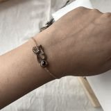 Celestine Noir Charm Bracelet – Rose Gold