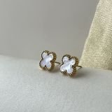 Noir Clover Stud Earrings