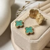 Soleil Clover Chain Earrings