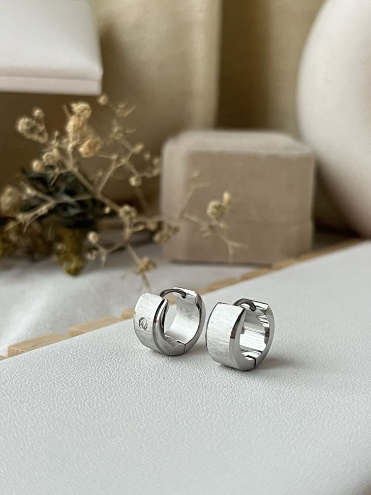 Argent Edge Hoop Collection