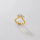 Serene Arc Crystal Ring