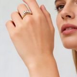 Serene Arc Crystal Ring