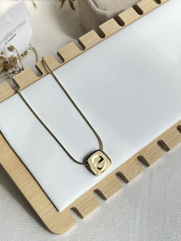 Aureline Cube Monogram Neckchain