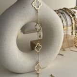 Aurelle Clover Chain Bracelet – Gold