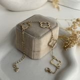Aurelle Clover Chain Bracelet – Gold