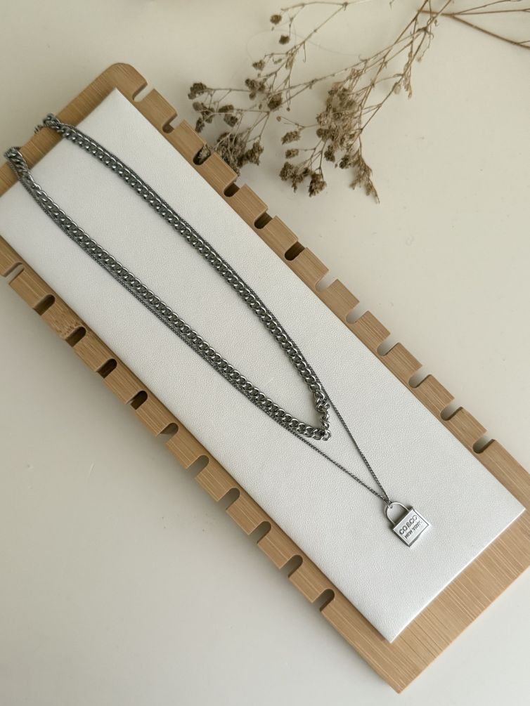 Noir Lock Layered Neckpiece