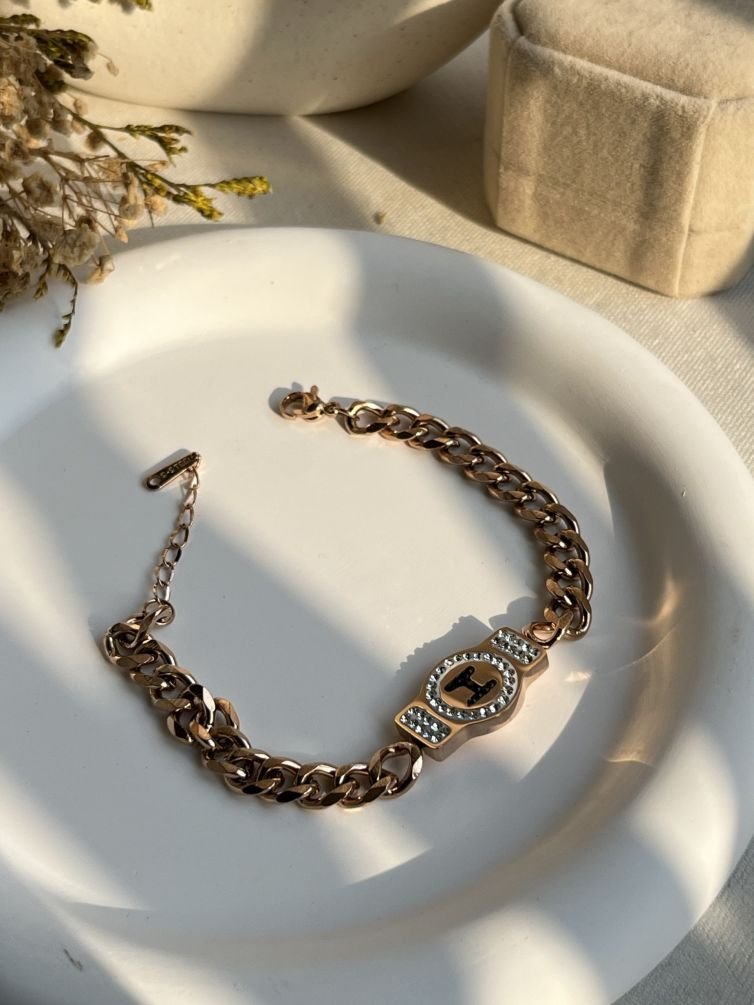 Aureline Crystal Chain Bracelet