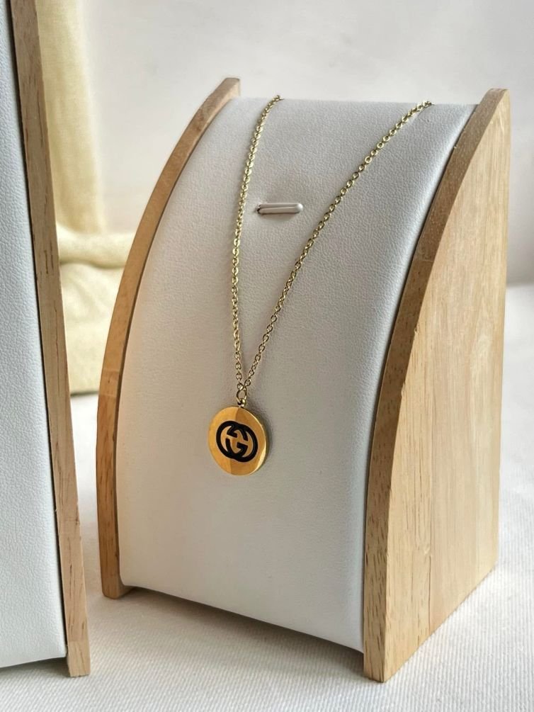 Aurelle Monogram Disc Neckpiece