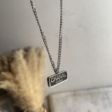 Noir Logo Plate Neckchain