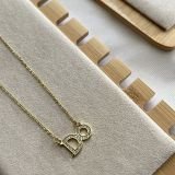 Crystal Monogram Initial Neckchain