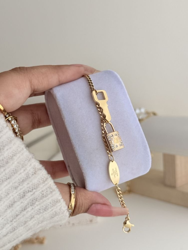 Lock & Key Charm Bracelet
