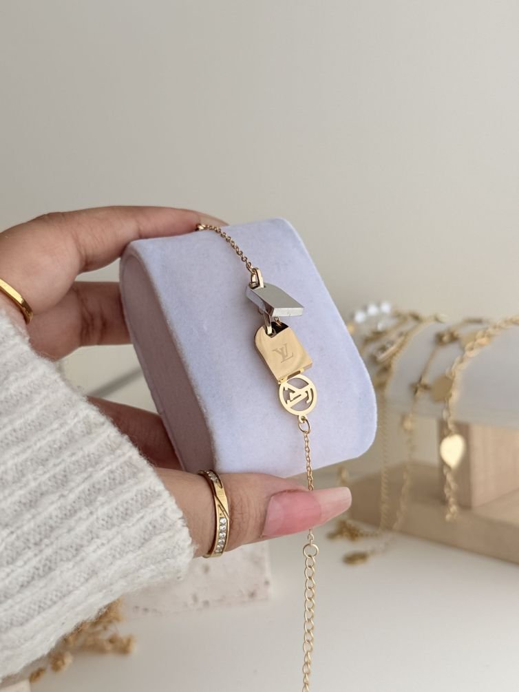 Avielle Lock Charm Bracelet