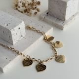 Heart Charm Link Bracelet