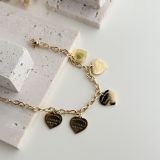 Heart Charm Link Bracelet