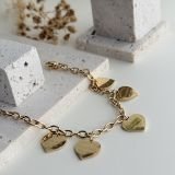 Heart Charm Link Bracelet