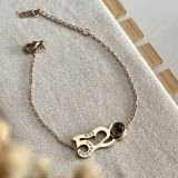 Celestine Noir Charm Bracelet – Rose Gold