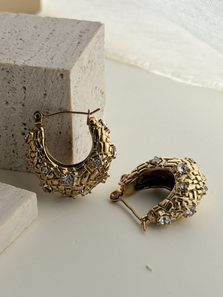 Aureline Crystal Huggie Earrings