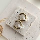 Celestine Pearl Hoop Earrings