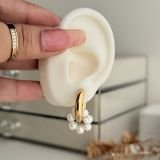 Celestine Pearl Hoop Earrings