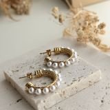 Aurelia Pearl Hoops